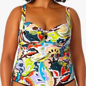 NWOT Anne Cole Floral Tankini Top